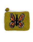 Monarch Butterfly Felt Coin Purse