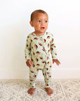 Gigi + Max Bamboo Madden Football Zip Pajamas