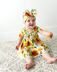 Girl Baby Clothes Dress Two Piece Peplum Set Sloan Ruffle Bloomers
