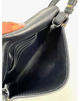 Burberry Signature Grain Leather Check Embossed Langley Black Crossbody