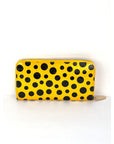 Louis Vuitton Yellow Vernis Patent Leather Kusama Infinity Dots Zippy Wallet