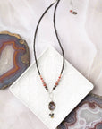 Cat's Eye and Czech Glass Necklace