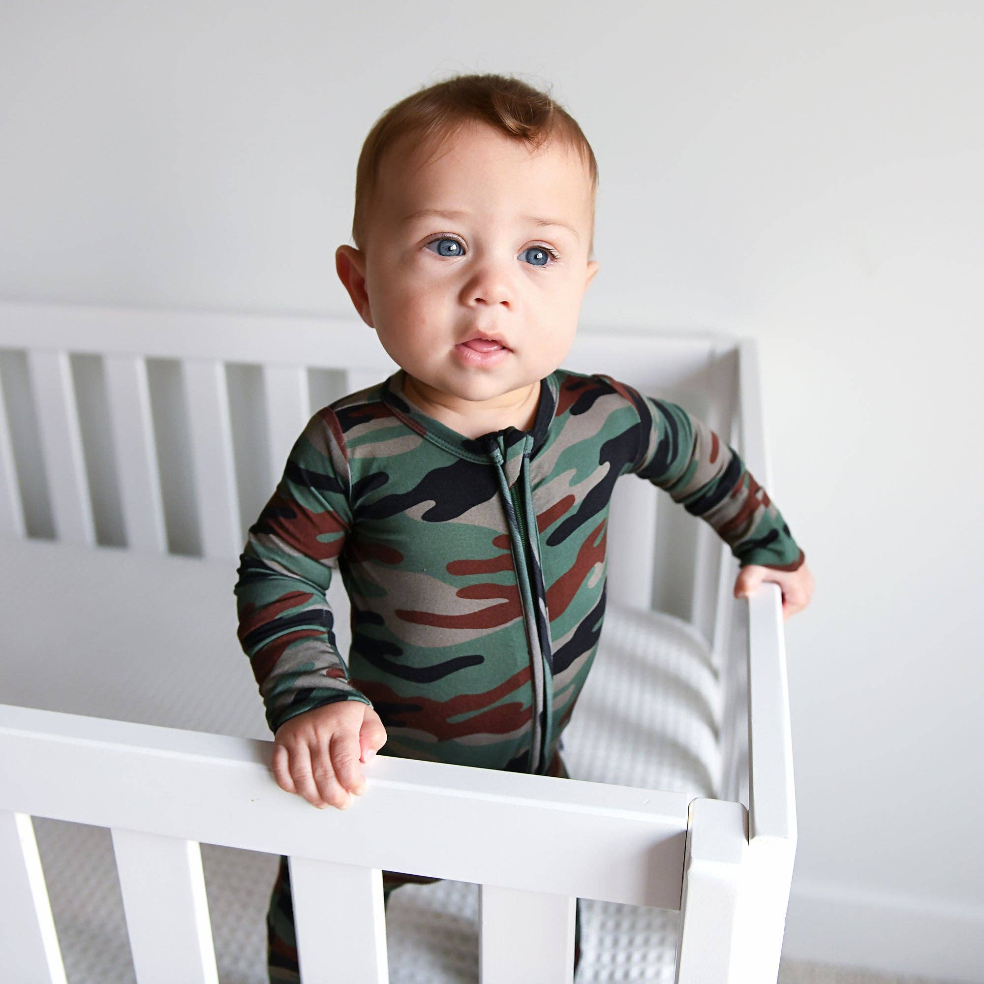 Gigi and Max Camo Zip Romper