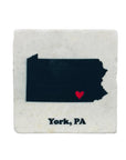 York PA Marble Coaster