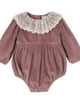Tesa Babe Velvet & Lace Romper