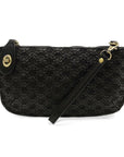 Joy Susan Lattice Woven Mini Crossbody Wristlet Clutch