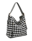 JEN & CO. Alexa Houndstooth Hobo Bag