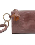 JEN & CO. Liv Lizard Pink Bangle Wristlet/Wallet