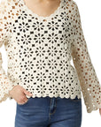 Coco + Carmen Lucia Floral Crochet Pullover 2319067B