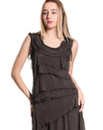 Tina Stephens Arianna Silk Ruffle Top BT205