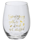 Friendsgiving Stemless Wine Glass
