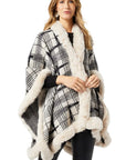 Coco + Carmen Everleigh Wrap with Faux Fur Trim 2434519A