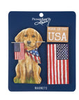 Born In The USA Golden Dog Magnet Set
