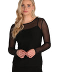 Frank Lyman Mesh Overlay Top 266148