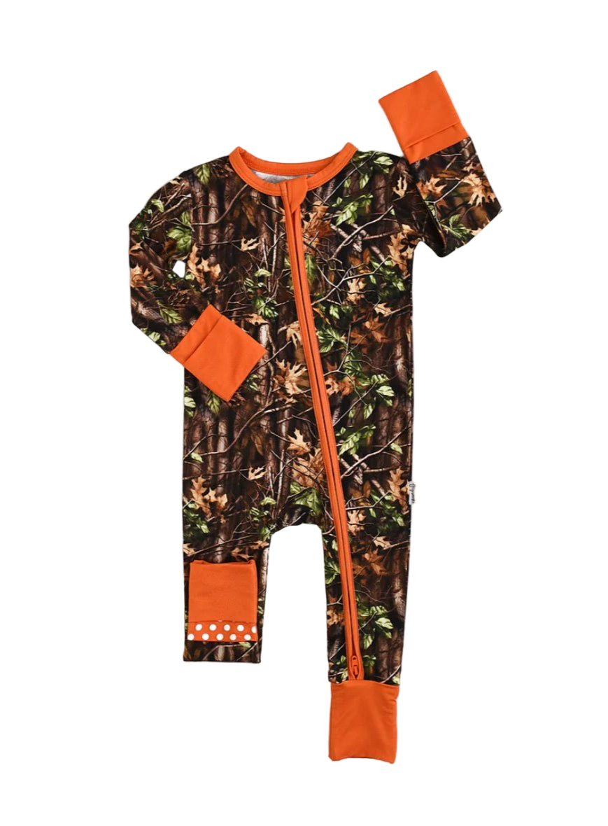 Gigi and Max Hunter Camo Onesie