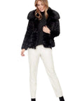 Carré Noir Faux Fur Coat 6554