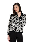 Spanner Sweater Floral w/ Zipper 424120