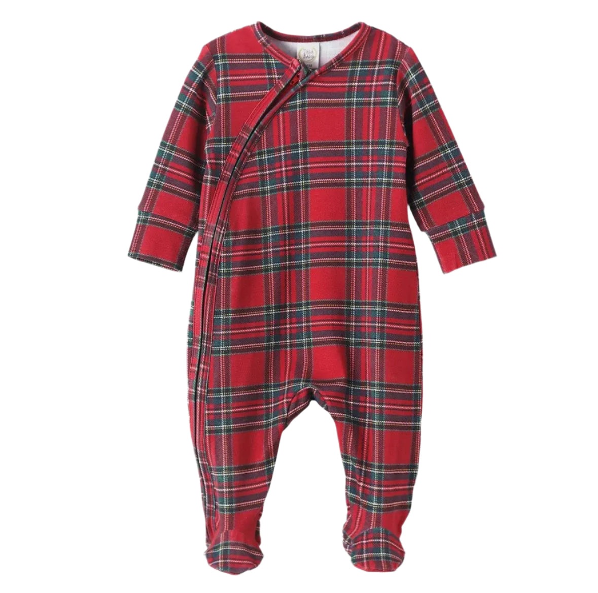Tesa Babe Christmas Plaid Bamboo Romper