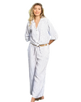 Cherishh Made In Italy Linen Pinstripe Top C5265