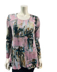Variations Impressionistic Cityscape Top V7788