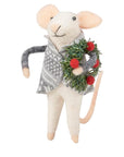 Christmas Mouse Critter with Wreath