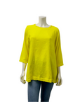 Kleen Raw Edge Hem Linen Top A2923228