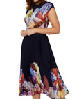 Frank Lyman Floral Pleated Midi Skirt 266552