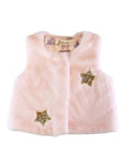 Doe a Dear Sequin Star Faux Fur Vest