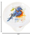 Dean Crouser Bluebird Stoneware Spoon Rest