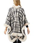 Coco + Carmen Everleigh Wrap with Faux Fur Trim 2434519A