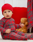 Tesa Babe Christmas Plaid Bamboo Romper