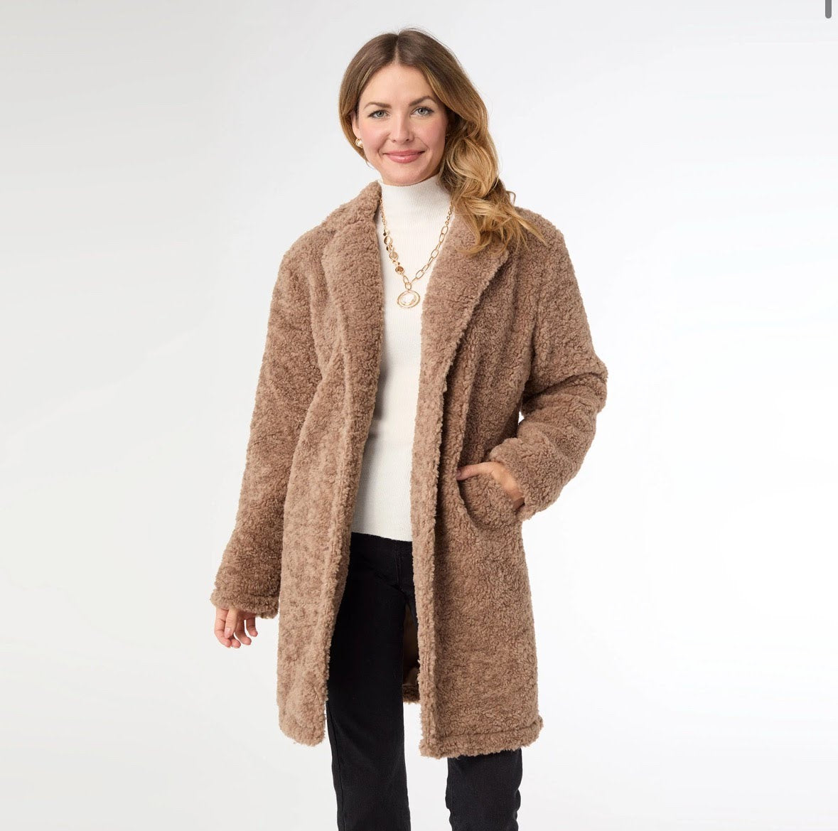 Isabella Button Front Coat