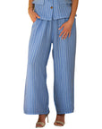 Cherishh Made In Italy Linen Pinstripe Pants C5266
