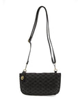 Joy Susan Lattice Woven Mini Crossbody Wristlet Clutch