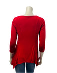 Heartstring Shark Bite Cowl Neck Top