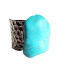 Turquoise Chunk on Cuff Ring