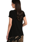 Frank Lyman Leopard Print Pocket Top 266152
