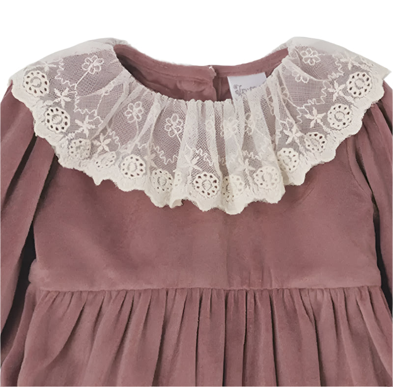 Tesa Babe Velvet & Lace Romper