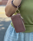 JEN & CO. Liv Lizard Pink Bangle Wristlet/Wallet