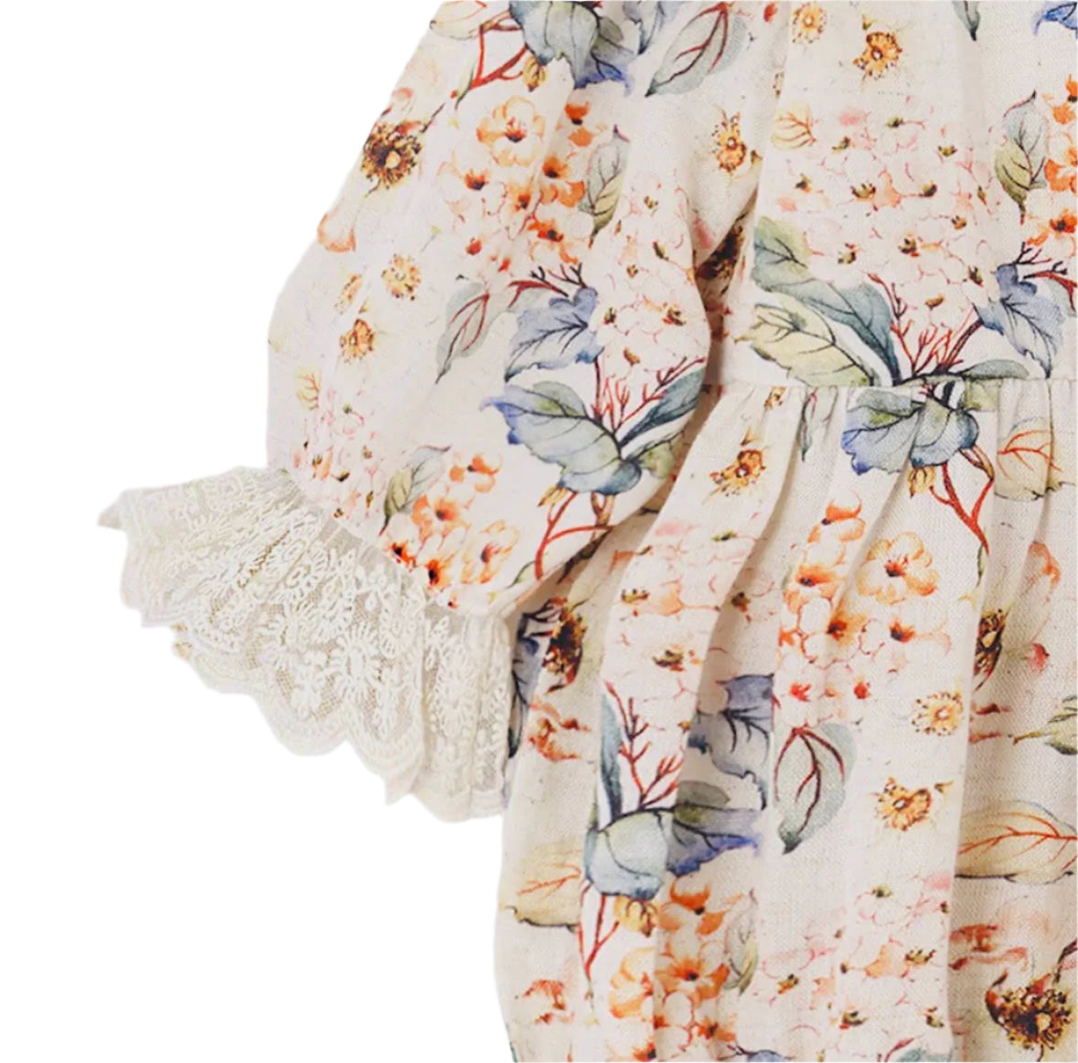 Tesa Babe Vintage Floral Linen Bodysuit