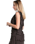 Tina Stephens Arianna Silk Ruffle Top BT205