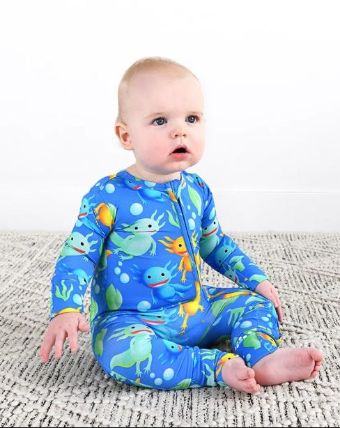 Gigi and Max Archie Axolotl Zip Onesie