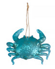 Blue Crab Glass Ornament