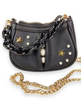 Doe a Dear Pearl Studs Mini Leather Shoulder Bag