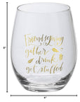 Friendsgiving Stemless Wine Glass