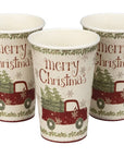 Merry Christmas Farm Truck Party Cups
