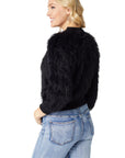 Coco + Carmen Imani Cable Knit Faux Fur Sweater 2439061