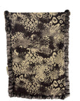 Diana Rosh Couture Brown & Beige Cashmere Wrap