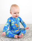Gigi and Max Archie Axolotl Zip Onesie