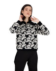 Spanner Sweater Floral w/ Zipper 424120